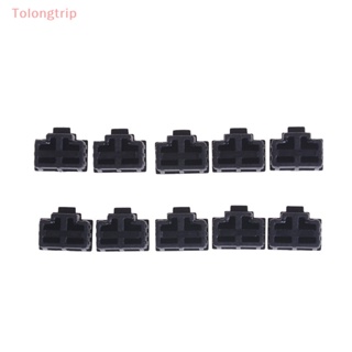 Tolongtrip&gt; ฝาครอบพอร์ตฮับอีเธอร์เน็ต RJ45 ป้องกันฝุ่น สีดํา 10 ชิ้น