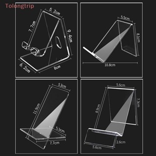 Tolongtrip&gt; ขาตั้งอะคริลิคใส สําหรับวางโทรศัพท์มือถือ Samsung Huawei Xiaomi iphone