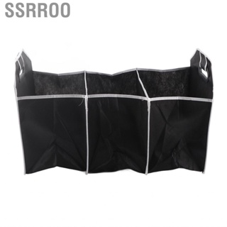 Ssrroo Car Trunk Organizer  Multi Compartment Durable Collapsible with Handles for SUV