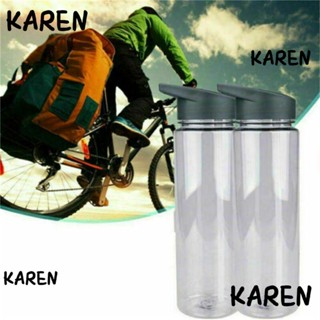 Karen ขวดน้ําดื่ม แบบพกพา พร้อมหลอดดูด ปลอด BPA 750 มล. สําหรับโรงอาหาร เล่นกีฬา