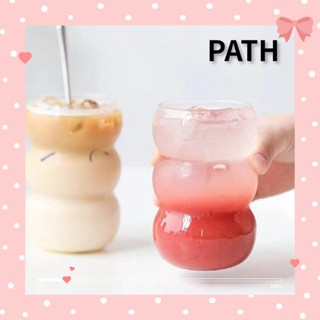 Path แก้วกาแฟใส ทนความร้อน จุน้ําได้เยอะ ของใช้ในบ้าน