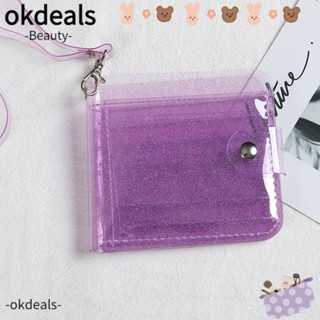 Okdeals กระเป๋าสตางค์ PVC ขนาดเล็ก สําหรับผู้หญิง