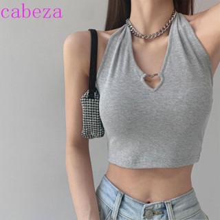 Cabeza เสื้อสายเดี่ยว คอวี ฉลุลายหัวใจ แฟชั่นสไตล์วินเทจ