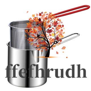 Ffefhrudh หม้อทอดเฟรนช์ฟราย เทมปุระ พร้อมที่กรอง สําหรับทอดไก่ ทอด ทําอาหาร