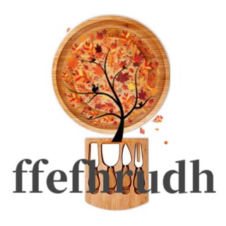 Ffefhrudh ชุดบอร์ดชีสไม้ไผ่ พร้อมแผ่นชีส ขนาดพกพา สําหรับร้านอาหาร กลางแจ้ง 1 ชุด