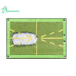 Greenbranches1 แผ่นเสื่อฝึกวงสวิงกอล์ฟ แบบพกพา สีเขียว สําหรับฝึกตีกอล์ฟ 1 ชิ้น