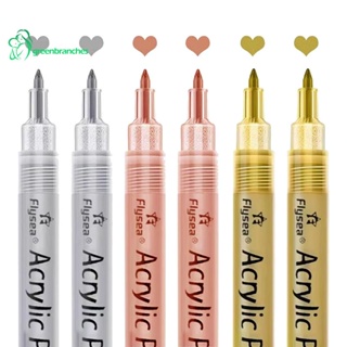 Greenbranches1 ปากกามาร์กเกอร์อะคริลิค สีทอง สีเงิน และสีโรสโกลด์ สีเมทัลลิก