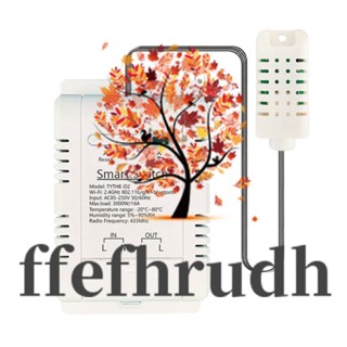 Ffefhrudh Tuya เทอร์โมสแตท WiFi 16A ไร้สาย ควบคุมอุณหภูมิ และความชื้น ใช้พลังงาน