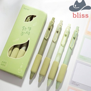 Bliss ชุดปากกาเจลนิ่ม 0.5 มม. 4 ชิ้น / ชุด เครื่องเขียนนักเรียน โรงเรียน สํานักงาน อุปกรณ์ไม่เจ็บนิ้ว ปากกาลูกลื่น