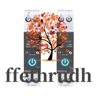 Ffefhrudh TUYA ZigBee เบรกเกอร์วงจรอัจฉริยะ พร้อมมิเตอร์ 1P สําหรับสวิตช์รีโมตคอนโทรลไร้สาย Google Assistant