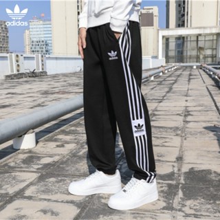 Adidas ของแท้ 100% กางเกงวอร์ม ทรงหลวม ใส่สบาย ลายทาง สไตล์คลาสสิก สําหรับผู้ชาย