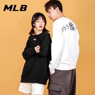 Mlb NY เสื้อกันหนาว คอกลม ของแท้ สไตล์สปอร์ต สําหรับผู้ชาย และผู้หญิง