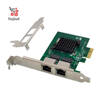 Liujiud อะแดปเตอร์การ์ดเครือข่ายอีเธอร์เน็ต BCM5720 PCIE X1 พอร์ตคู่ สําหรับ WOL PXE VLAN