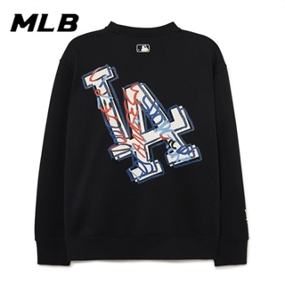 Mlb NY ของแท้ เสื้อกันหนาว คอกลม สไตล์สปอร์ต สําหรับผู้ชาย และผู้หญิง