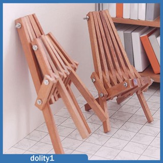 [Dolity1] เก้าอี้พับจิ๋ว 1/12 สไตล์คลาสสิก สําหรับตกแต่งบ้านตุ๊กตา