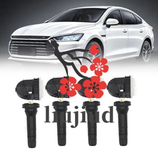 Liujiud โมดูลเซนเซอร์วัดความดันลมยางรถยนต์ TPMS SC- 4 ชิ้น3609200 สีดํา สําหรับ BYD Tang EV Song PorMax Qin Han EV 2017-2019