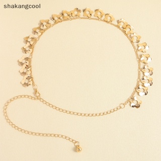 Shakangcool สายโซ่โลหะ ประดับพู่ ลายดอกไม้ สไตล์มินิมอล แฟชั่นสําหรับผู้หญิง SGL