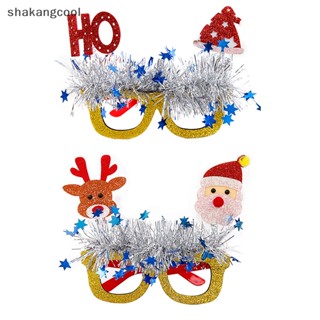 Shakangcool กรอบแว่นตา ลาย Merry Christmas ของขวัญปีใหม่ สําหรับตกแต่งบ้าน 2024 DIY SGL 2023