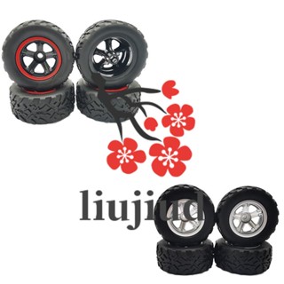 Liujiud อะไหล่ล้อยาง สําหรับอัพเกรดรถบรรทุกบังคับ WPL D12 1/10 4 ชิ้น