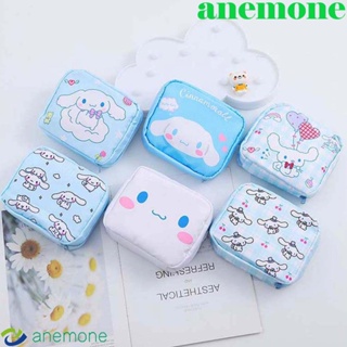 Anemone กระเป๋าใส่เหรียญ หูฟัง ผ้าอนามัย มีซิป ลายสุนัข Cinnamoroll สไตล์เกาหลี