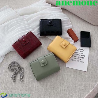 Anemone กระเป๋าใส่เหรียญ กันน้ํา ทนทาน พร้อมกระจก ลิปสติก สําหรับผู้หญิง