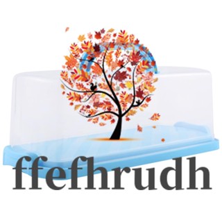 Ffefhrudh กล่องพลาสติกใส ทรงโดม ทรงสี่เหลี่ยม ขนาด 13 นิ้ว พกพาง่าย พร้อมที่จับ สําหรับใส่ขนมปัง เค้ก เบเกิล