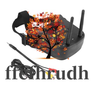 Ffefhrudh แว่นตา FPV ขนาดเล็ก 3 นิ้ว 480x320 เสาอากาศคู่ 5.8G 40CH พร้อมแบตเตอรี่ สําหรับโดรนแข่งขัน RC FPV