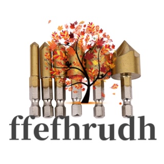 Ffefhrudh ชุดดอกสว่านเคาน์เตอร์ซิงค์ HSS หกเหลี่ยม 6x5 ฟลุต 90 องศา 1/4 นิ้ว 6-19