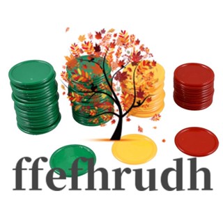 Ffefhrudh พร็อพโป๊กเกอร์ ทรงกลม ขนาดเล็ก สีแดง สีเหลือง สีเขียว 69 ชิ้น