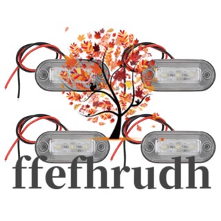 Ffefhrudh โคมไฟสัญญาณ LED 12V กันน้ํา ขนาดใหญ่ สีขาว สําหรับเรือ 4 ชิ้น