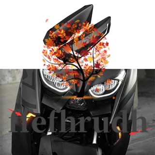 Ffefhrudh ฝาครอบไฟเลี้ยวด้านหน้า สีดํา สําหรับ Yamaha XMAX 250 X-MAX 300 X-MAX 400 2018-2019