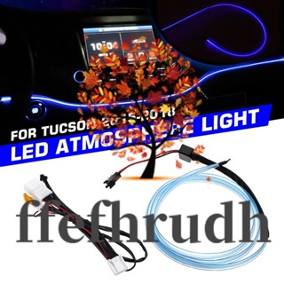 Ffefhrudh กรอบแผงควบคุมไฟ LED ภายในรถยนต์ สําหรับ Hyundai Tucson 2015 2016 2017 2018