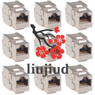 Liujiud อะแดปเตอร์เชื่อมต่อเครือข่าย RJ45 Cat7 Cat6A FTP 10GB 12 ชิ้น