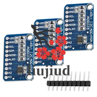 Liujiud โมดูล ADS1115 ADC 16 บิต 4 ช่อง สําหรับ Arduino Raspberry Pi 3 ชิ้น