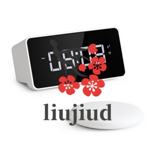 Liujiud นาฬิกาปลุกตั้งโต๊ะ ลําโพงสั่นสะเทือน หน้าจอ LED หรี่แสงได้ ขนาดใหญ่ ชาร์จ USB