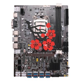 Liujiud B75 BTC เมนบอร์ดขุดเหมือง และอะแดปเตอร์ CPU LGA1155 8XPCIE USB รองรับ 2XDDR3 MSATA B75 USB BTC