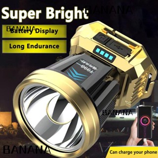 Banana1 2 in 1 ไฟฉาย LED สปอตไลท์ พลังงานสูง กันน้ํา ชาร์จได้ ABS สําหรับผู้ชาย