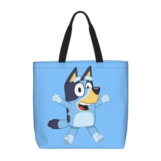 Bluey กระเป๋าถือ กระเป๋าสะพายไหล่ ทรงโท้ท มีซิป จุของได้เยอะ พร้อมช่องใส่ของ สําหรับสตรี