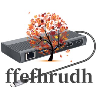 Ffefhrudh ฮับ USB C M.2 SSD HDMI USB3.1 RJ45 PD Type-C สําหรับ Macbook M.2 NVME NGFF SSD