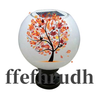 Ffefhrudh โคมไฟติดผนัง LED พลังงานแสงอาทิตย์ ทรงกลม 200 มม.