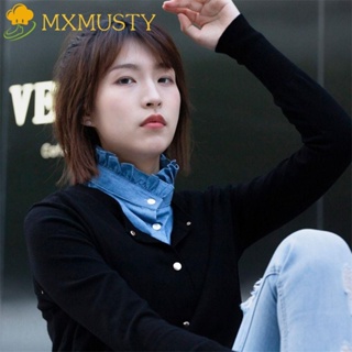 Mxmusty ปกเสื้อเชิ้ตปลอม ถอดออกได้ สไตล์มินิมอล สําหรับผู้หญิง