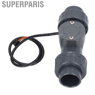 Superparis Flowmeter Water Flow  Fluid Meter Counter Switch DN25 50cm Cable