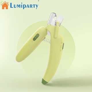 Lumiparty กรรไกรตัดเล็บ รูปกล้วย พร้อมไฟ Led แบบมืออาชีพ สําหรับสัตว์เลี้ยง สุนัข แมว