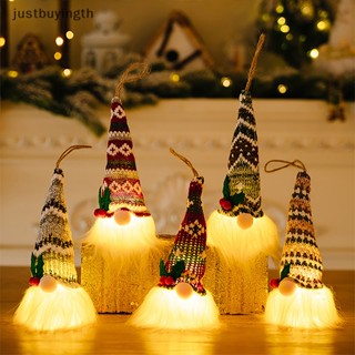 [JBTH] จี้ตุ๊กตาคนแคระ ไร้หน้า เรืองแสง พร้อมไฟ สําหรับตกแต่งต้นคริสต์มาส 1 ชิ้น