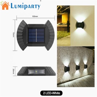 Lumiparty โคมไฟติดผนัง Led พลังงานแสงอาทิตย์ กันน้ํา เซนเซอร์อัจฉริยะ สําหรับตกแต่งสวนกลางแจ้ง 4 ชิ้น