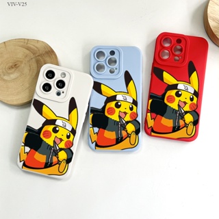 VIVO V25 V25E V23 V23E V20 T1X Pro 5G เคสวีโว่ สำหรับ Pikachu เคส เคสโทรศัพท์