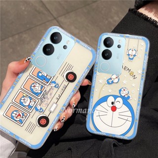 พร้อมส่ง ใหม่ เคสโทรศัพท์มือถือ ซิลิคอน TPU นิ่ม ใส กันกระแทก ลายการ์ตูนน่ารัก สําหรับ VIVO V29 5G VivoV29 2023