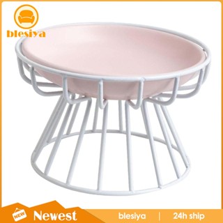 [Blesiya] ชามเซรามิค แบบยกสูง ฐานมั่นคง ถอดออกได้ สําหรับให้อาหารแมว