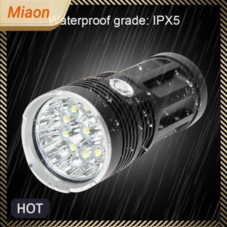 [miaon.th] ไฟฉาย 4800LM 3 โหมด 12LED IPX5 กันน้ํา ใช้แบตเตอรี่