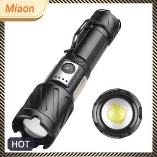 [miaon.th] Xhp160+ COB+ ไฟฉาย Led 12 ดวง ชาร์จ USB กันน้ํา แบบพกพา